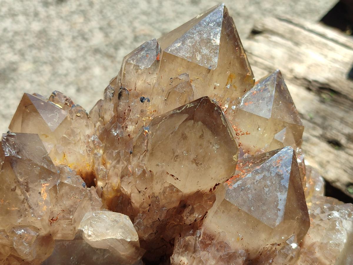 Natural Large Cascading White Phantom Smokey Luena Quartz Cluster x 1 From Luena, Congo