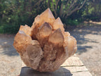 Natural Large Cascading White Phantom Smokey Luena Quartz Cluster x 1 From Luena, Congo