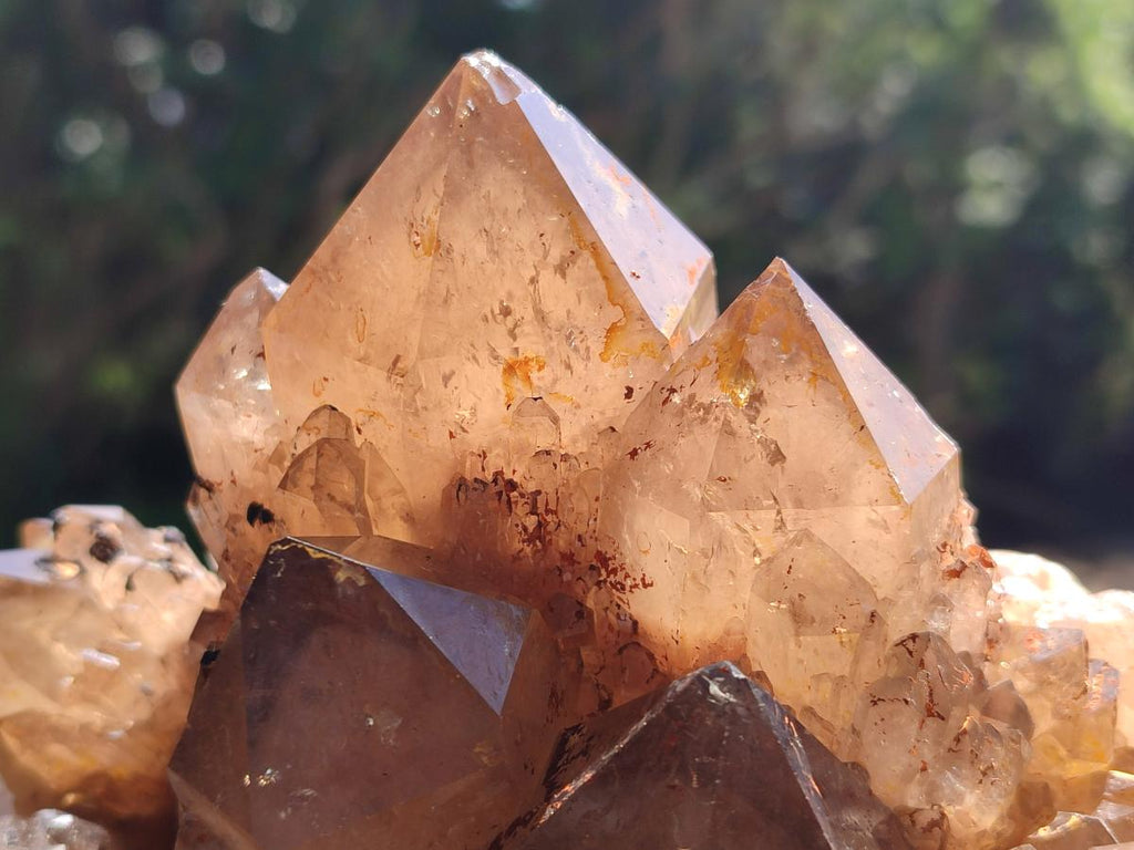 Natural Large Cascading White Phantom Smokey Luena Quartz Cluster x 1 From Luena, Congo