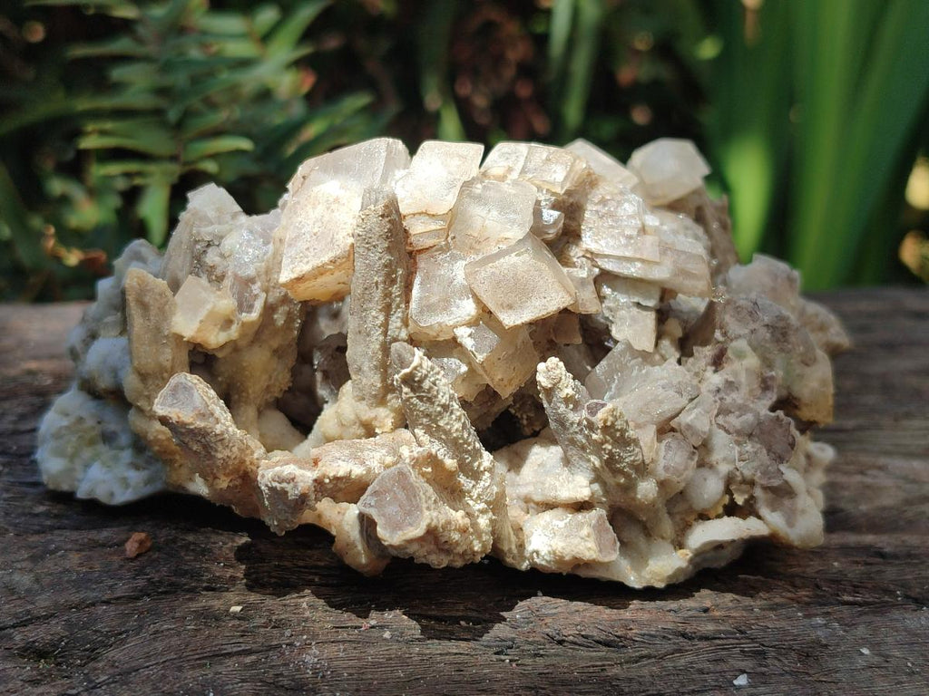 Natural Rhomboherdral and Spearhead Calcite Cluster Specimens x 2 From Albert's Mountain, Lesotho