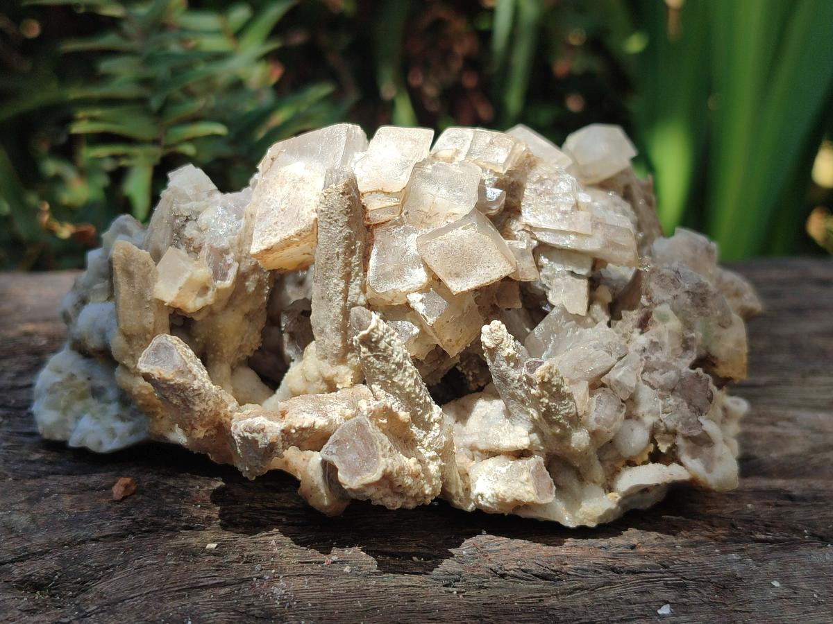 Natural Rhomboherdral and Spearhead Calcite Cluster Specimens x 2 From Albert's Mountain, Lesotho