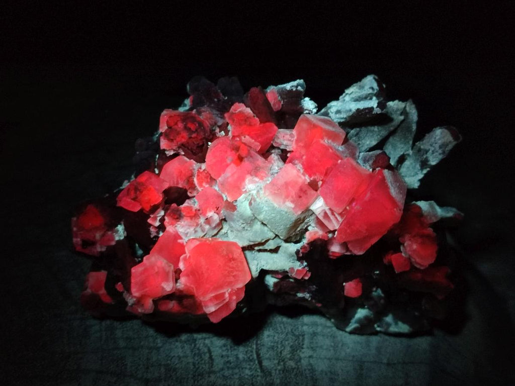 Natural Rhomboherdral and Spearhead Calcite Cluster Specimens x 2 From Albert's Mountain, Lesotho