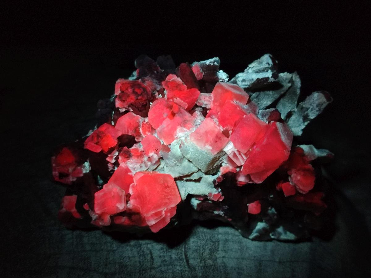 Natural Rhomboherdral and Spearhead Calcite Cluster Specimens x 2 From Albert's Mountain, Lesotho