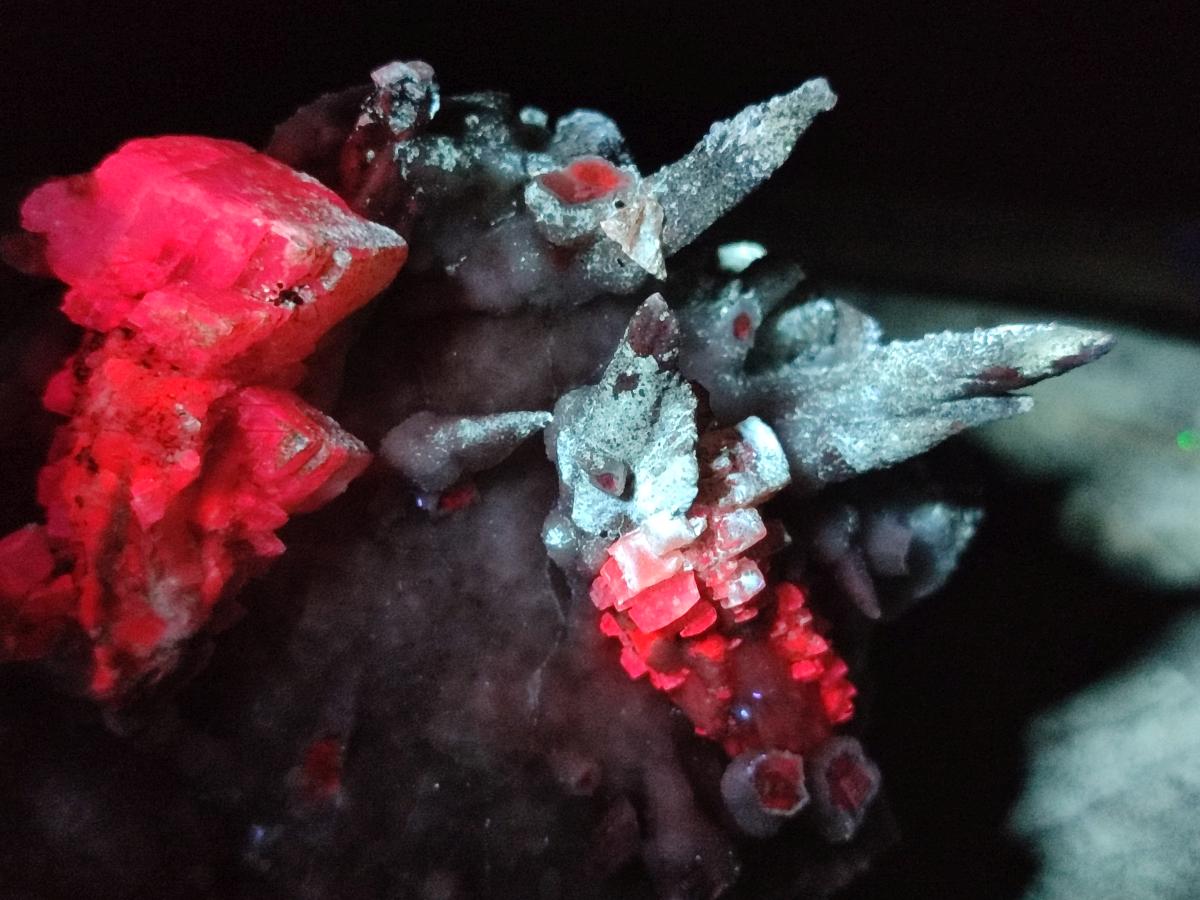 Natural Rhomboherdral and Spearhead Calcite Cluster Specimens x 2 From Albert's Mountain, Lesotho