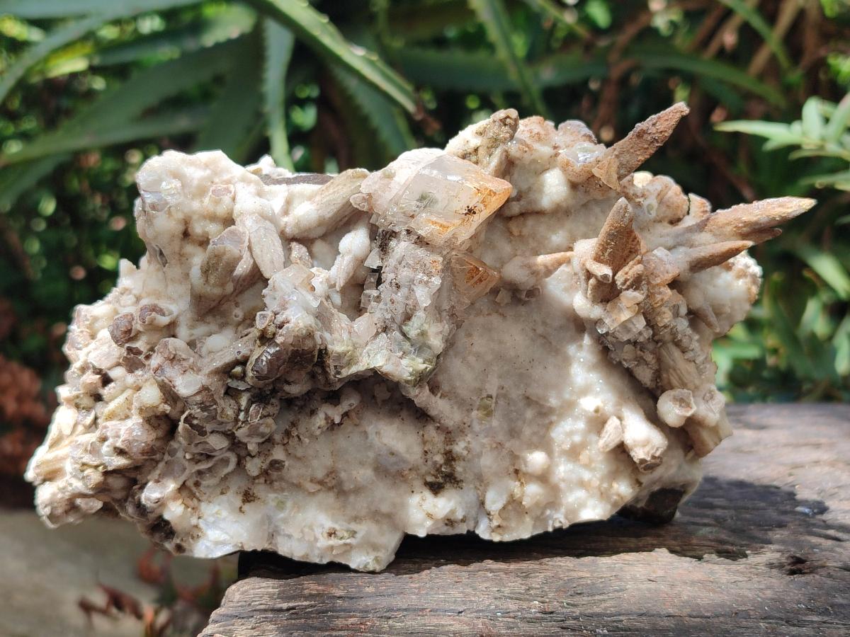 Natural Rhomboherdral and Spearhead Calcite Cluster Specimens x 2 From Albert's Mountain, Lesotho