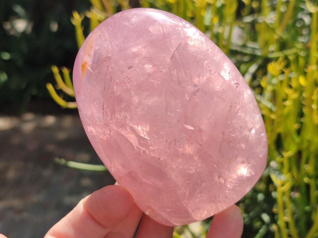 Polished Gemmy Rose Quartz Standing Display Pieces x 5 From Madagascar