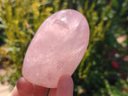 Polished Gemmy Rose Quartz Standing Display Pieces x 5 From Madagascar