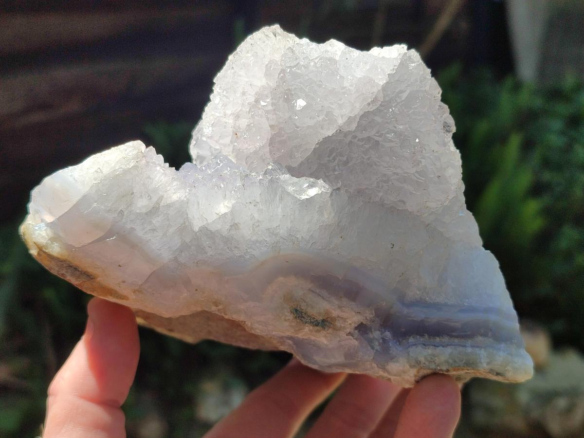 Natural Blue Lace Agate Specimens x 3 From Nsanje, Malawi - Toprock Gemstones and Minerals 