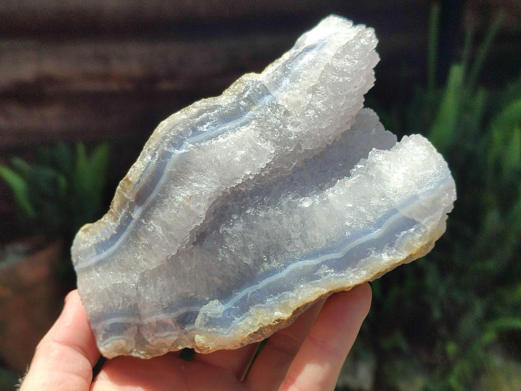 Natural Blue Lace Agate Specimens x 3 From Nsanje, Malawi - Toprock Gemstones and Minerals 