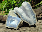 Natural Blue Lace Agate Specimens x 3 From Nsanje, Malawi - Toprock Gemstones and Minerals 
