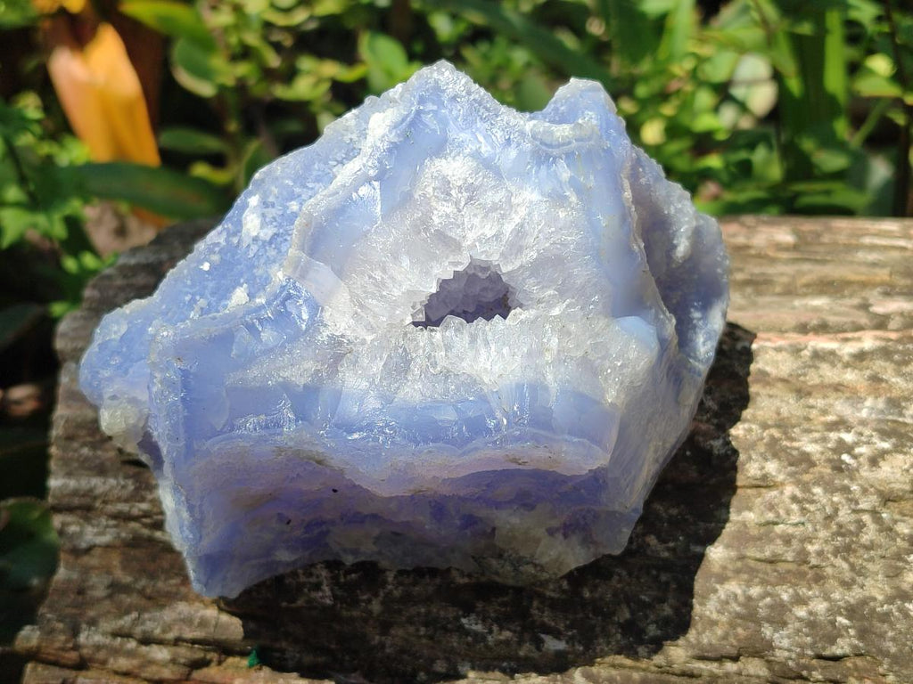 Natural Blue Lace Agate Specimens x 3 From Nsanje, Malawi - Toprock Gemstones and Minerals 