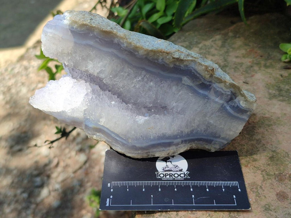 Natural Blue Lace Agate Specimens x 3 From Nsanje, Malawi - Toprock Gemstones and Minerals 
