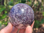 Polished Silver Leaf Lepidolite Spheres x 5 From Zimbabwe - Toprock Gemstones and Minerals 