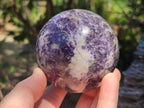 Polished Silver Leaf Lepidolite Spheres x 5 From Zimbabwe - Toprock Gemstones and Minerals 