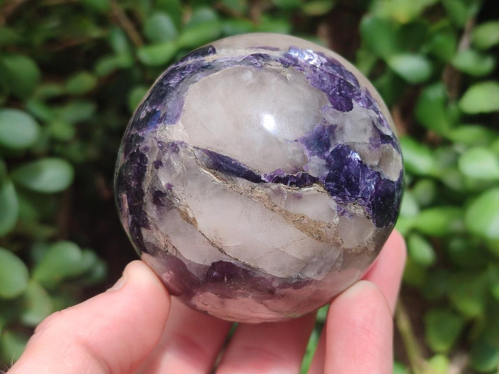 Polished Silver Leaf Lepidolite Spheres x 5 From Zimbabwe - Toprock Gemstones and Minerals 