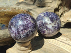 Polished Silver Leaf Lepidolite Spheres x 5 From Zimbabwe - Toprock Gemstones and Minerals 