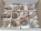 Natural Red Hematoid Quartz Crystals and Clusters x 12 From Karoi, Zimbabwe - Toprock Gemstones and Minerals 