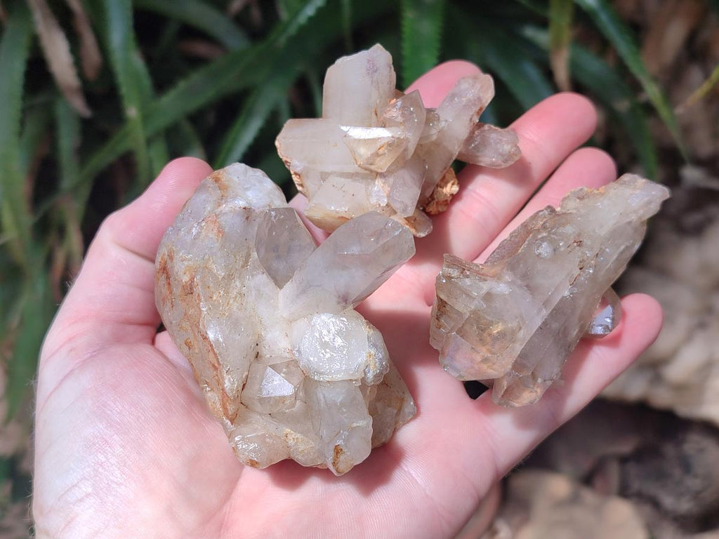 Natural Red Hematoid Quartz Crystals and Clusters x 12 From Karoi, Zimbabwe - Toprock Gemstones and Minerals 