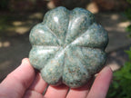 Hand Made Verdite Pumpkins Carvings x 3 From Zimbabwe - Toprock Gemstones and Minerals 