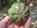Hand Made Verdite Pumpkins Carvings x 3 From Zimbabwe - Toprock Gemstones and Minerals 