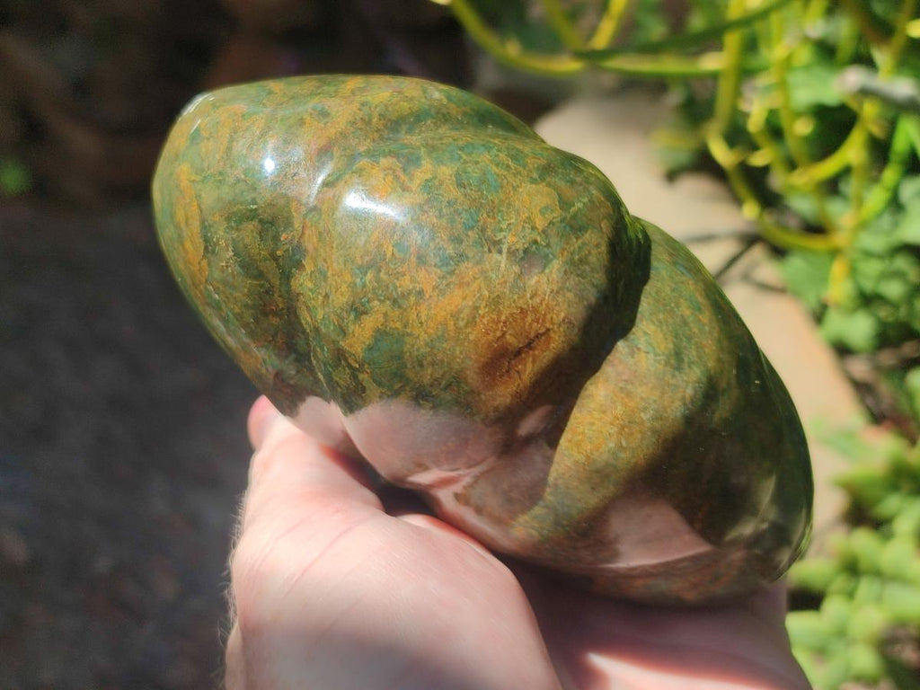 Hand Made Verdite Pumpkins Carvings x 3 From Zimbabwe - Toprock Gemstones and Minerals 