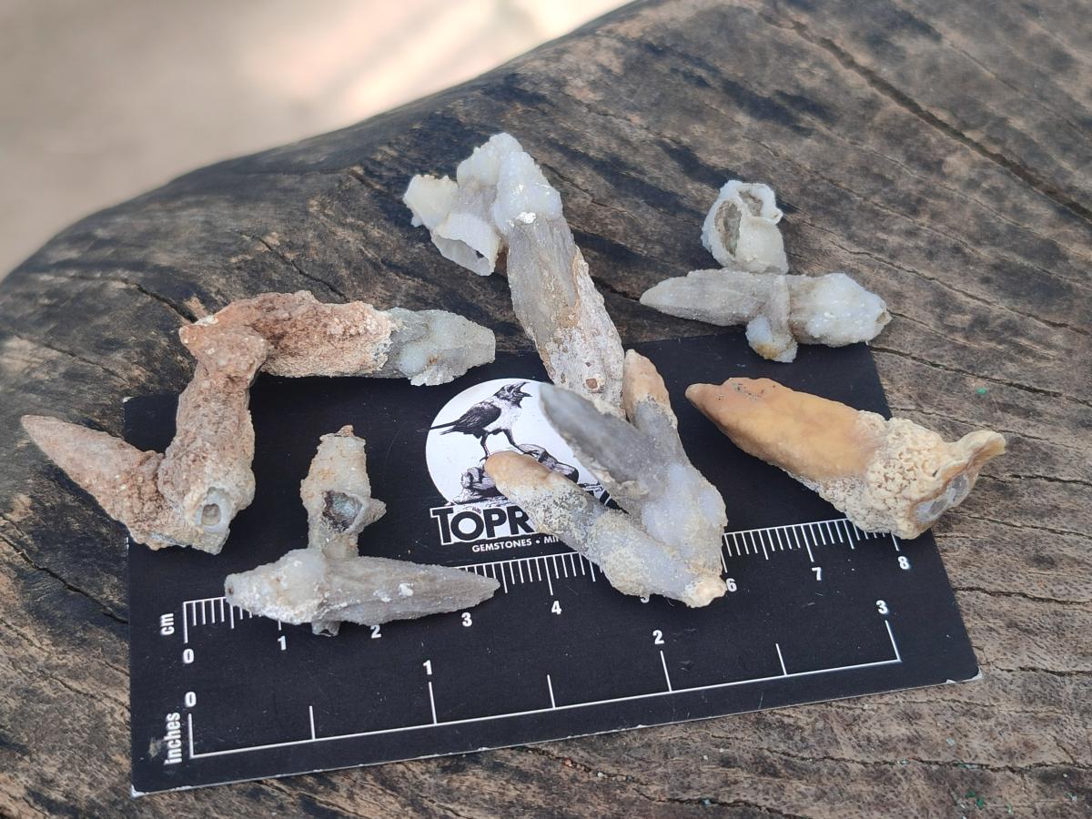 Natural Spearhead Calcite Crystal and Cluster Specimens x 38 From Albert's Mountain, Lesotho - Toprock Gemstones and Minerals 