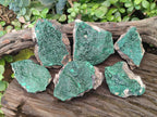 Natural Crystalline Malachite Specimens x 6 From Tenke Fungurume, Congo - Toprock Gemstones and Minerals 