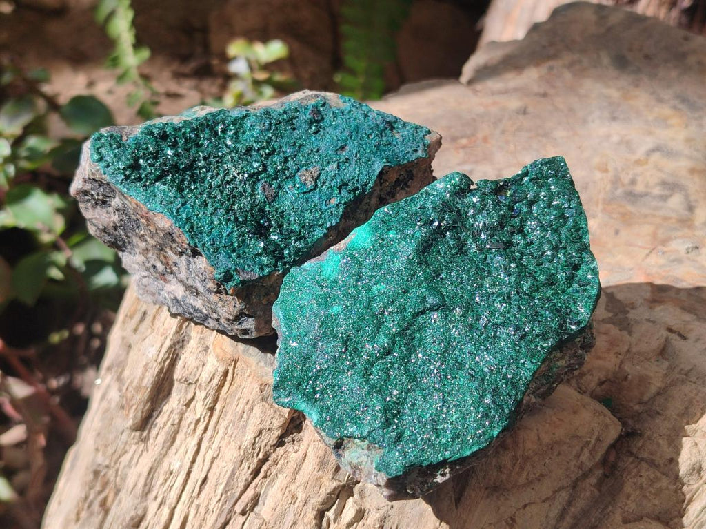 Natural Crystalline Malachite Specimens x 6 From Tenke Fungurume, Congo - Toprock Gemstones and Minerals 