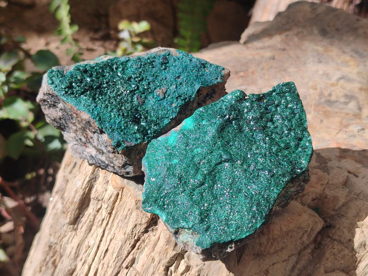 Natural Crystalline Malachite Specimens x 6 From Tenke Fungurume, Congo - Toprock Gemstones and Minerals 