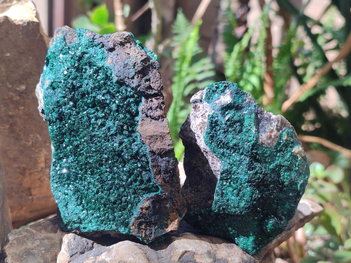 Natural Crystalline Malachite Specimens x 6 From Tenke Fungurume, Congo - Toprock Gemstones and Minerals 