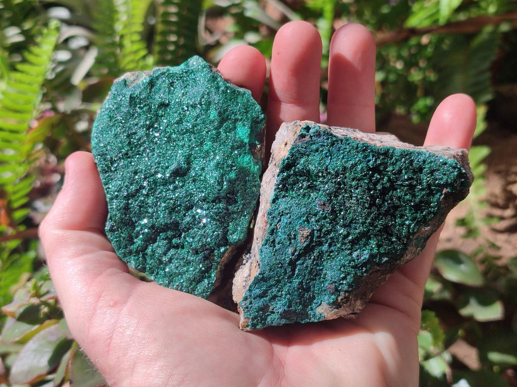 Natural Crystalline Malachite Specimens x 6 From Tenke Fungurume, Congo - Toprock Gemstones and Minerals 