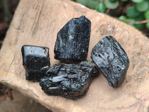 Natural Rough Black Tourmaline Crystals x 72 From Zambia - Toprock Gemstones and Minerals 