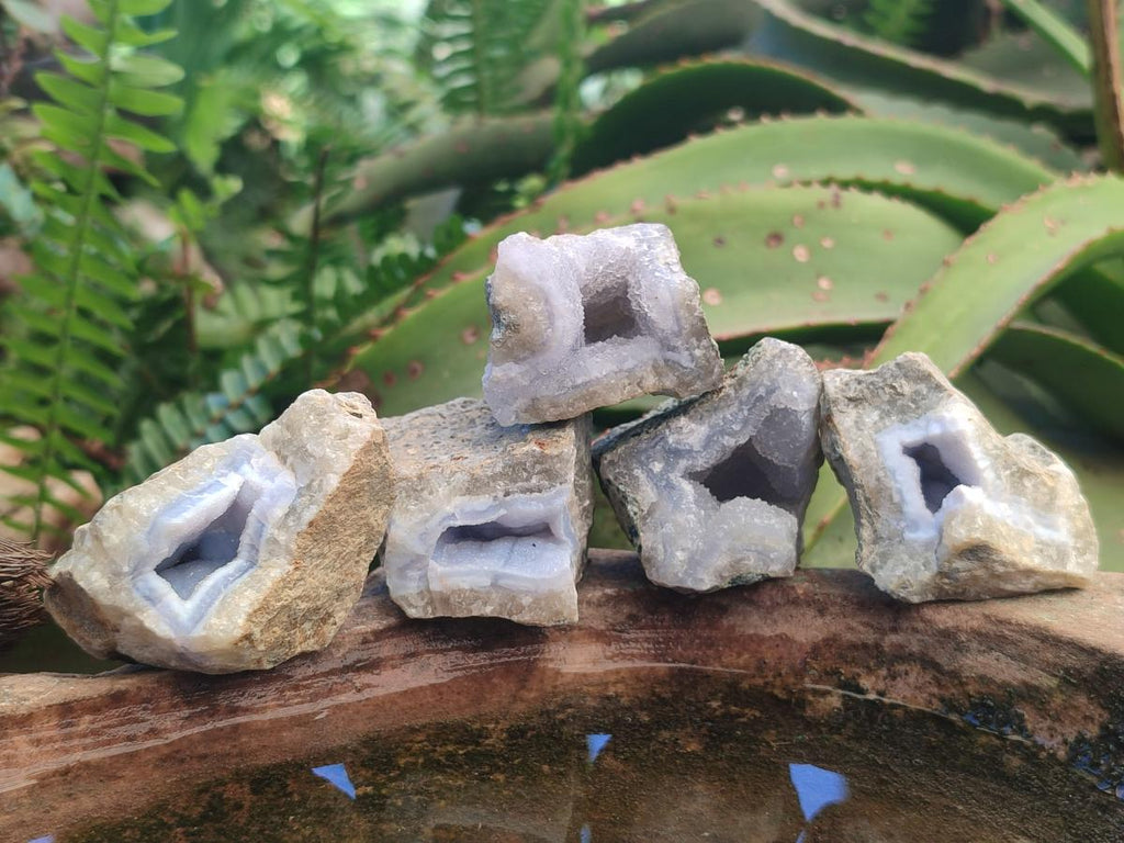 Natural Blue Lace Agate Geode Specimens x 35 From Nsanje, Malawi - Toprock Gemstones and Minerals 