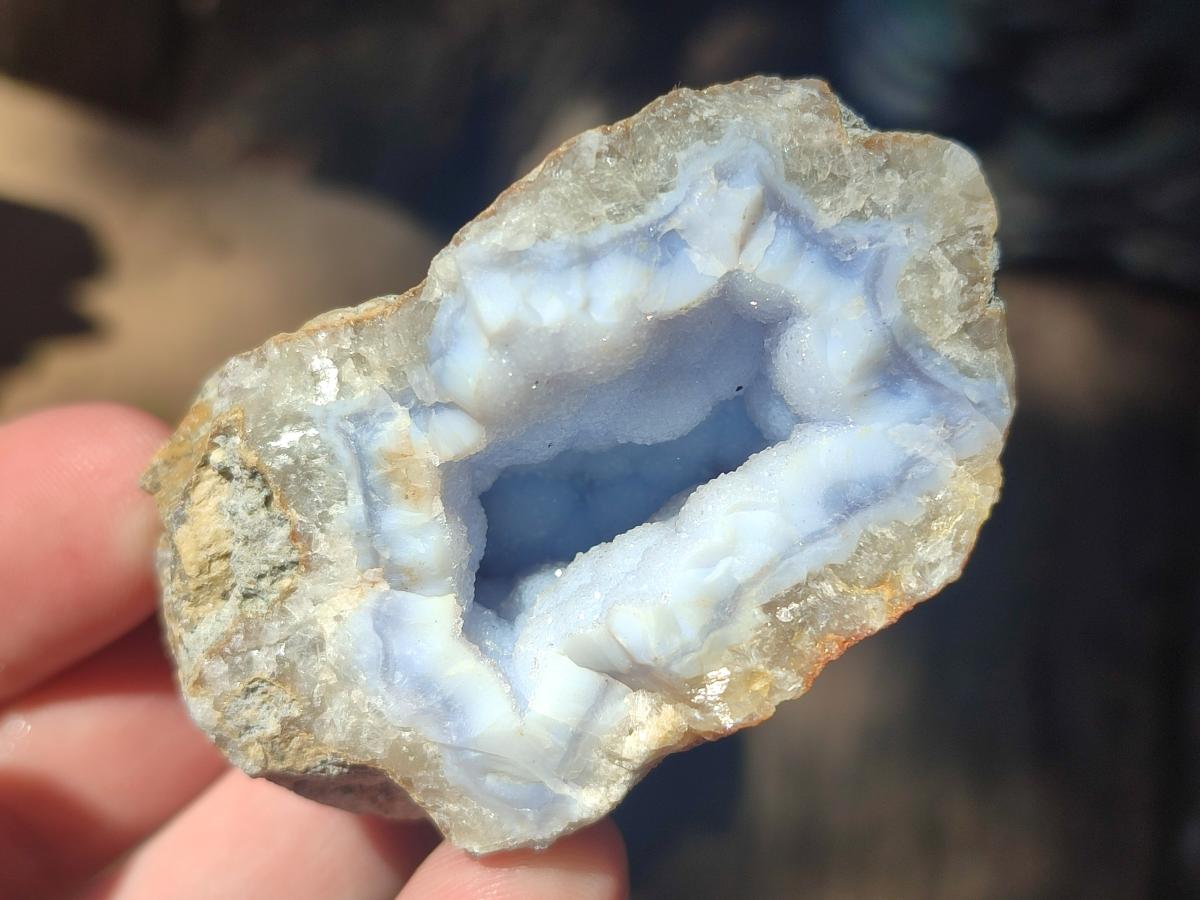 Natural Blue Lace Agate Geode Specimens x 35 From Nsanje, Malawi - Toprock Gemstones and Minerals 