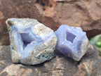 Natural Blue Lace Agate Geode Specimens x 35 From Nsanje, Malawi - Toprock Gemstones and Minerals 