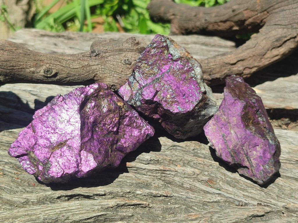 Natural Metallic Cobbed Purpurite Specimens x 12 From Erongo, Namibia - Toprock Gemstones and Minerals 