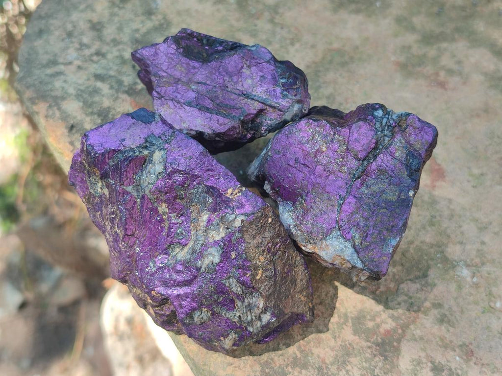 Natural Metallic Cobbed Purpurite Specimens x 12 From Erongo, Namibia - Toprock Gemstones and Minerals 