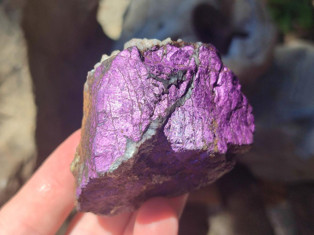 Natural Metallic Cobbed Purpurite Specimens x 12 From Erongo, Namibia - Toprock Gemstones and Minerals 