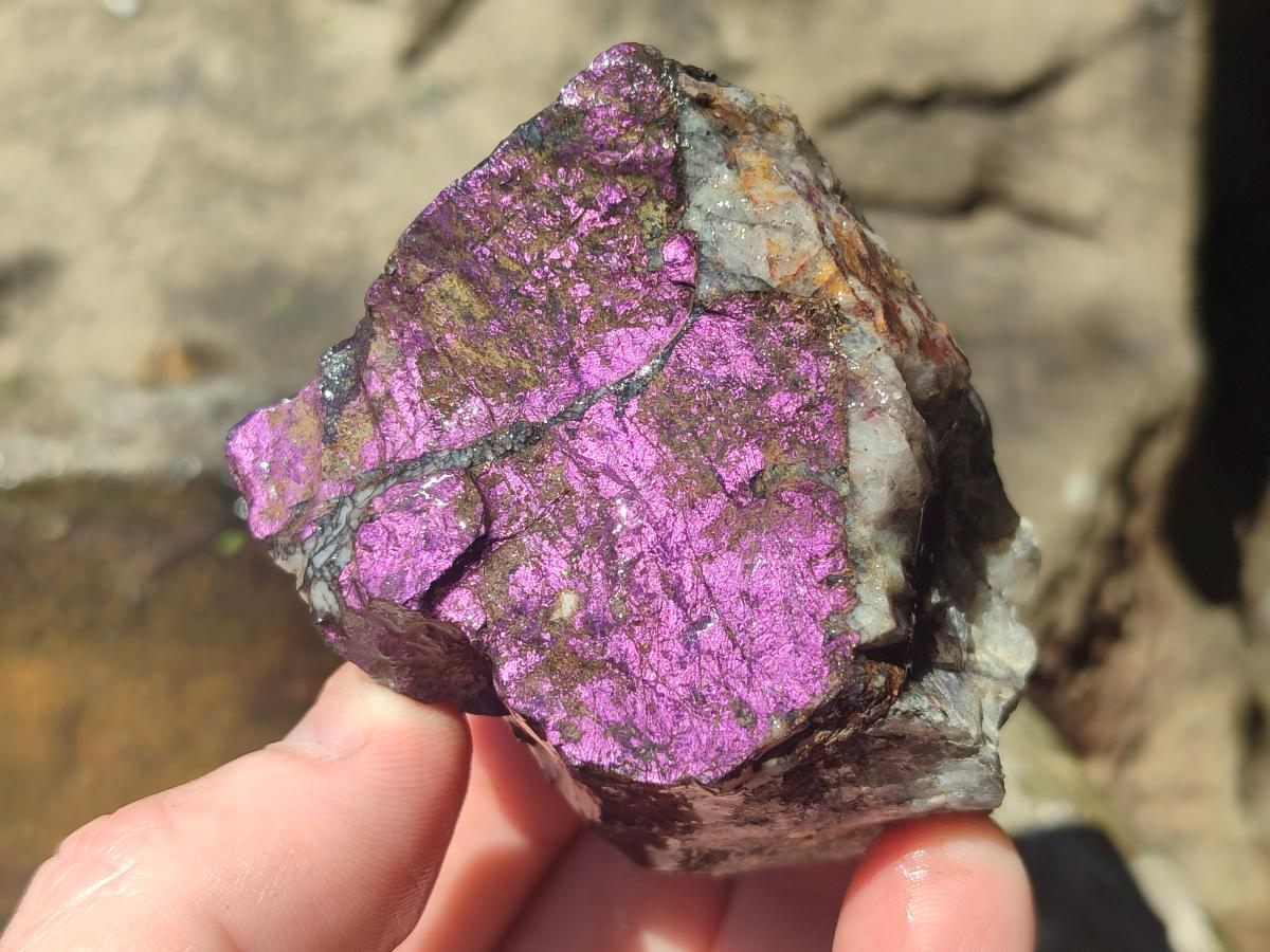 Natural Metallic Cobbed Purpurite Specimens x 12 From Erongo, Namibia - Toprock Gemstones and Minerals 