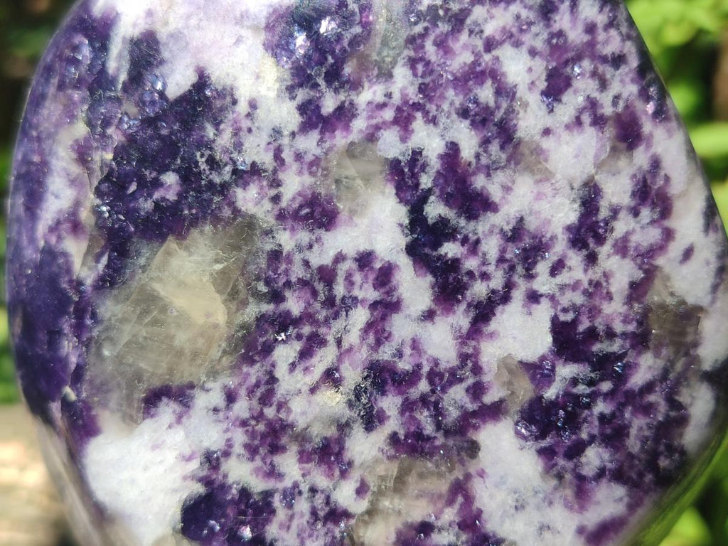 Polished Silver Leaf Lepidolite Standing Display Pieces x 2 From Zimbabwe - Toprock Gemstones and Minerals 