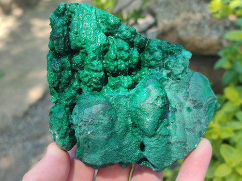 Natural Botryoidal Malachite Specimens x 2 From Congo - Toprock Gemstones and Minerals 