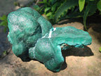 Natural Botryoidal Malachite Specimens x 2 From Congo - Toprock Gemstones and Minerals 