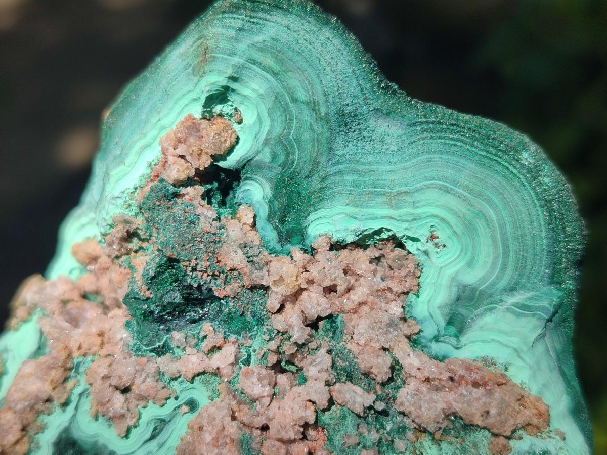 Natural Botryoidal Malachite Specimens x 2 From Congo - Toprock Gemstones and Minerals 