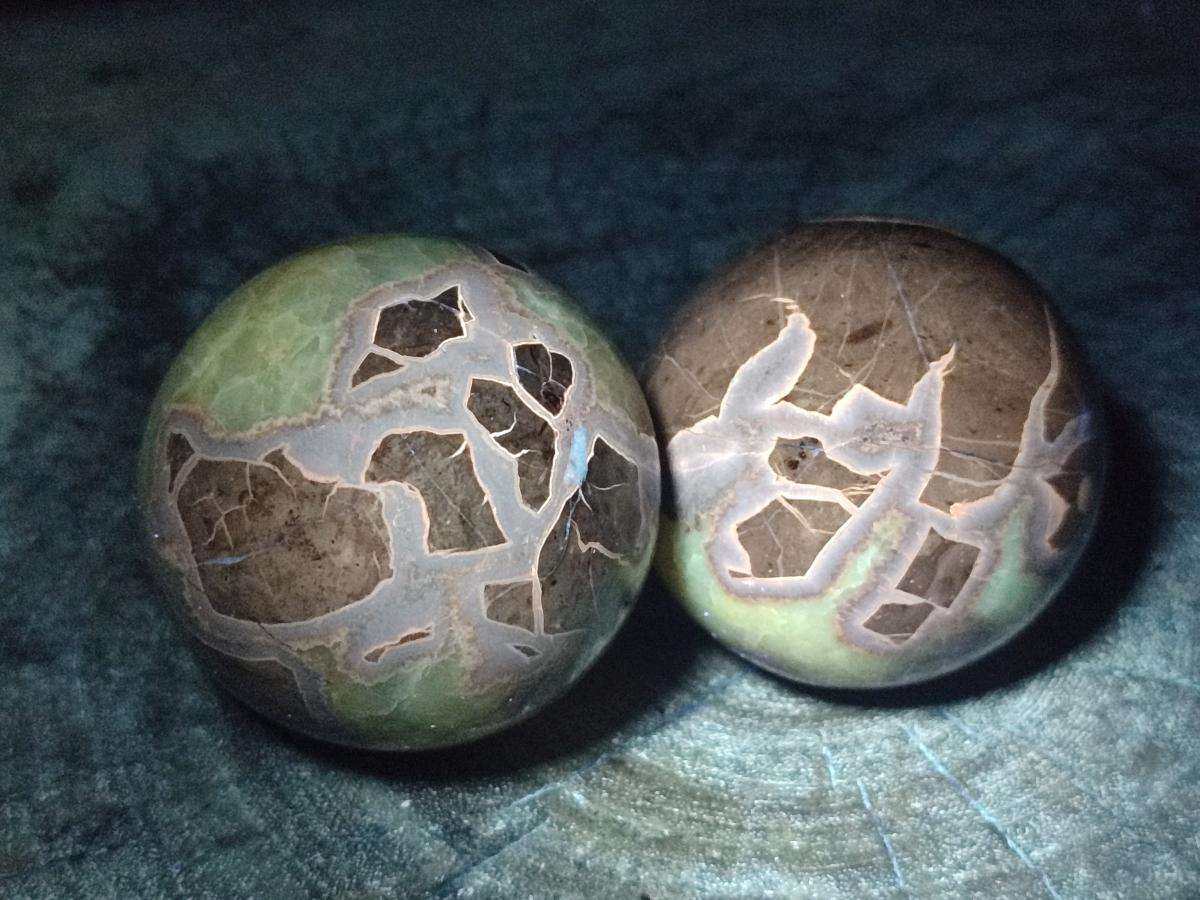 Polished Septerye Spheres x 4 From Mahajanga, Madagascar - Toprock Gemstones and Minerals 