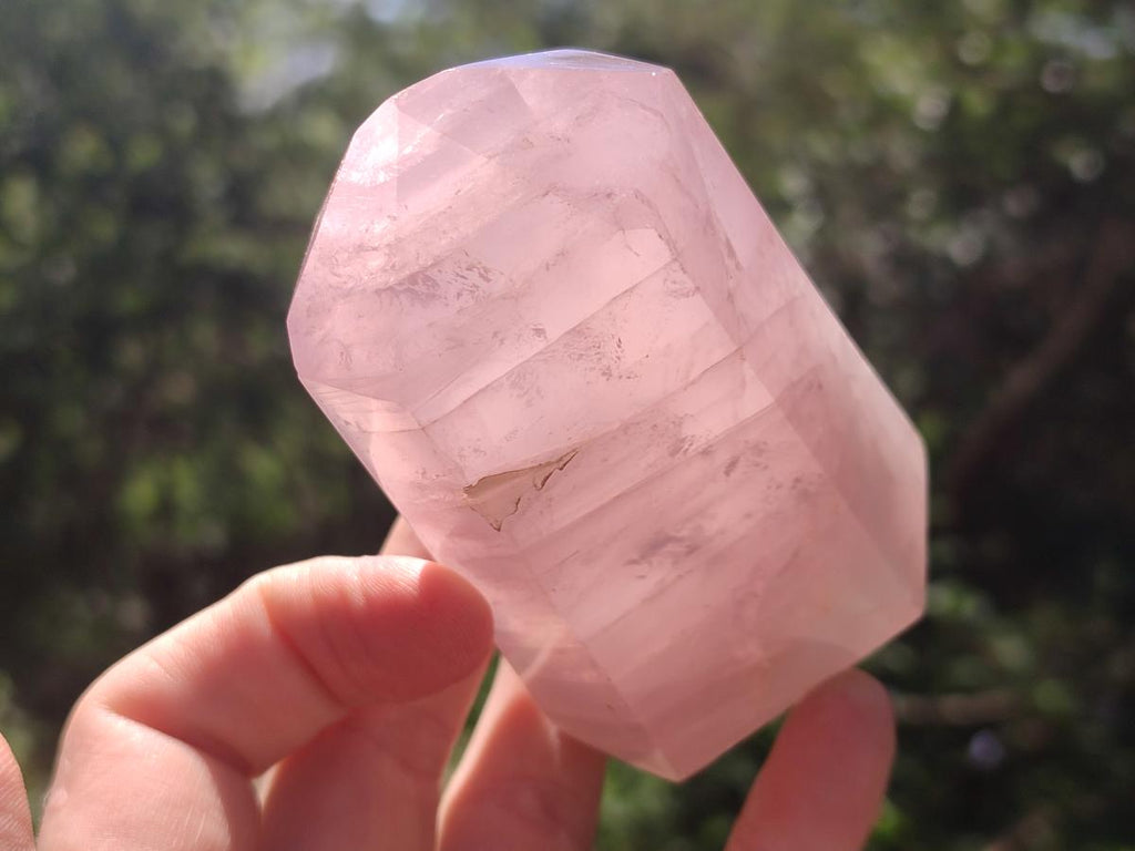 Polished Gemmy Rose Quartz Crystals x 3 From Madagascar - Toprock Gemstones and Minerals 