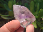 Polished Smokey Window Amethyst Crystals x 20 From Akansobe, Madagascar - Toprock Gemstones and Minerals 