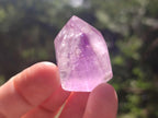 Polished Smokey Window Amethyst Crystals x 20 From Akansobe, Madagascar - Toprock Gemstones and Minerals 