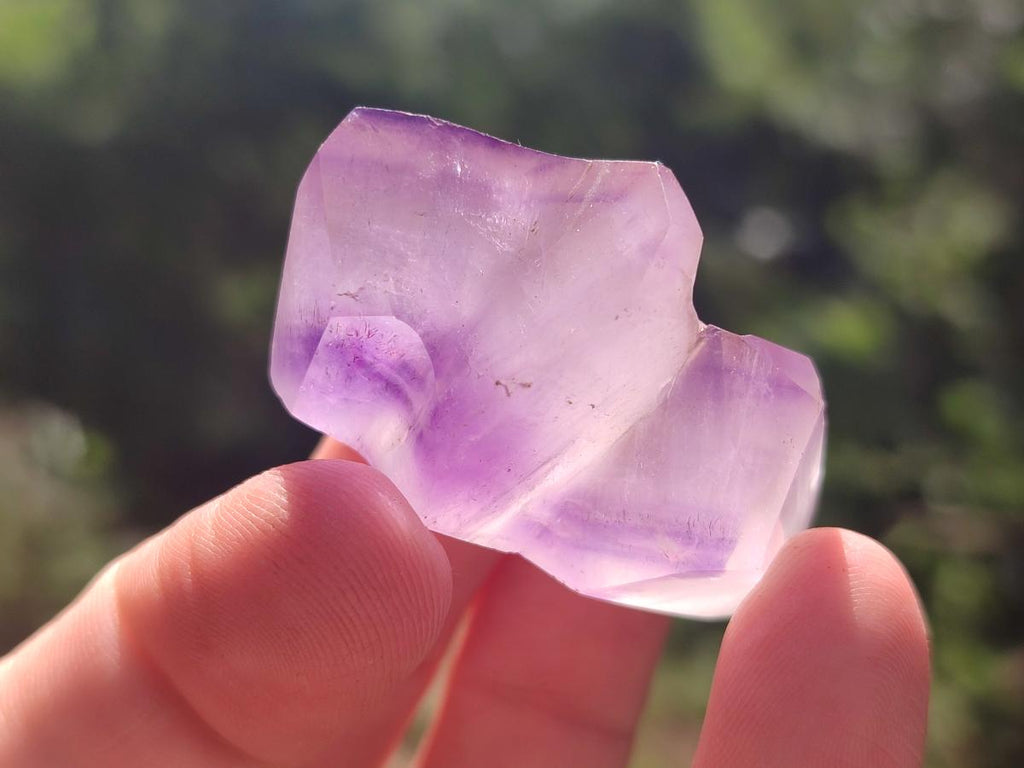 Polished Smokey Window Amethyst Crystals x 20 From Akansobe, Madagascar - Toprock Gemstones and Minerals 