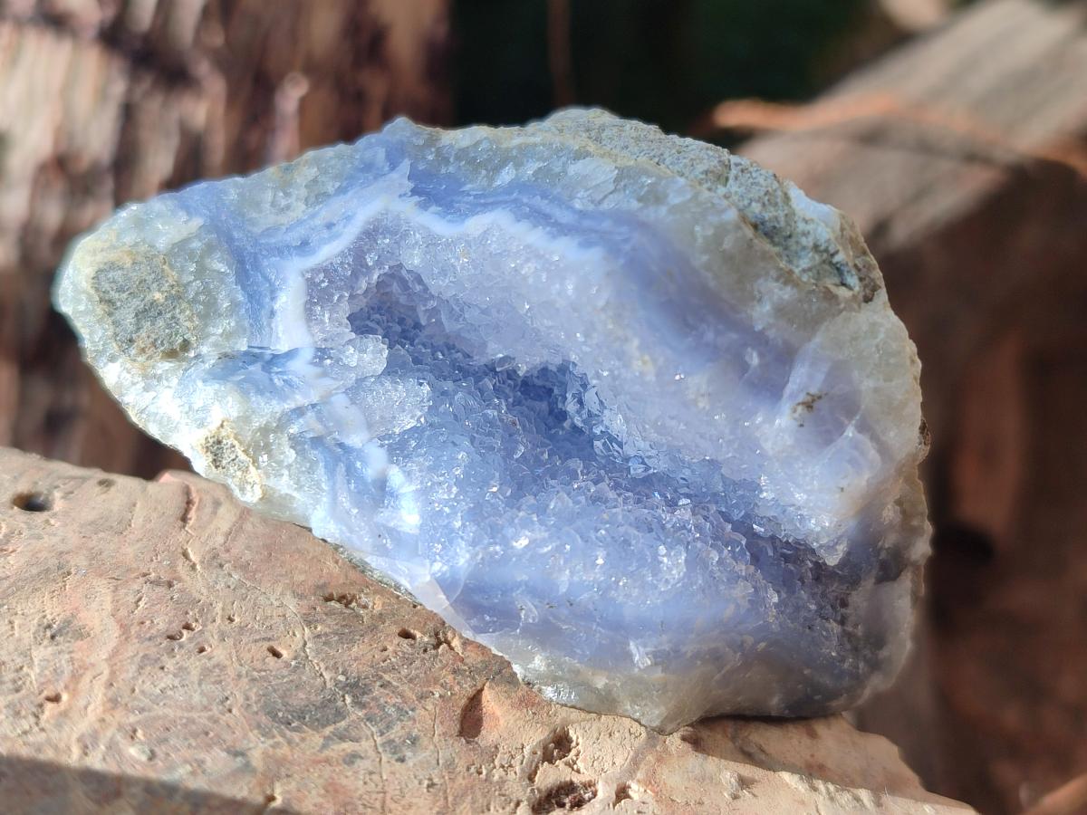 Natural Blue Lace Agate Geode Specimens x 24 From Nsanje, Malawi - Toprock Gemstones and Minerals 