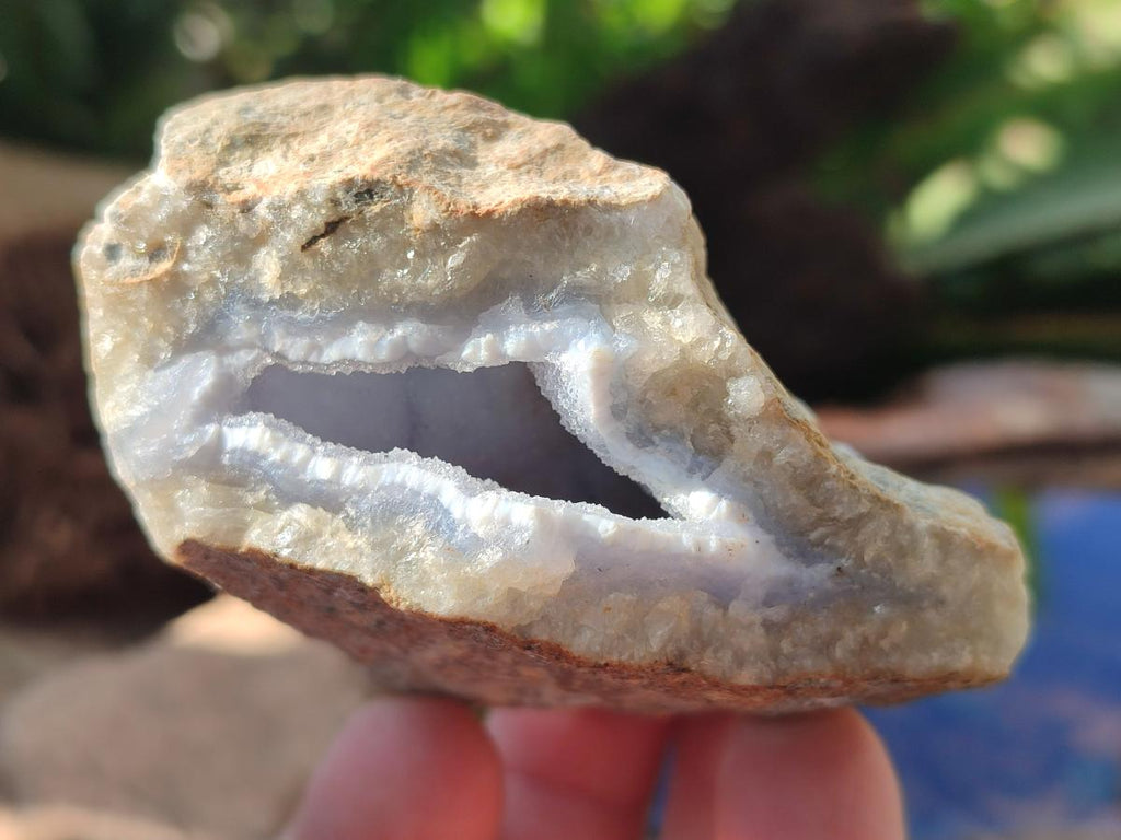 Natural Blue Lace Agate Geode Specimens x 24 From Nsanje, Malawi - Toprock Gemstones and Minerals 